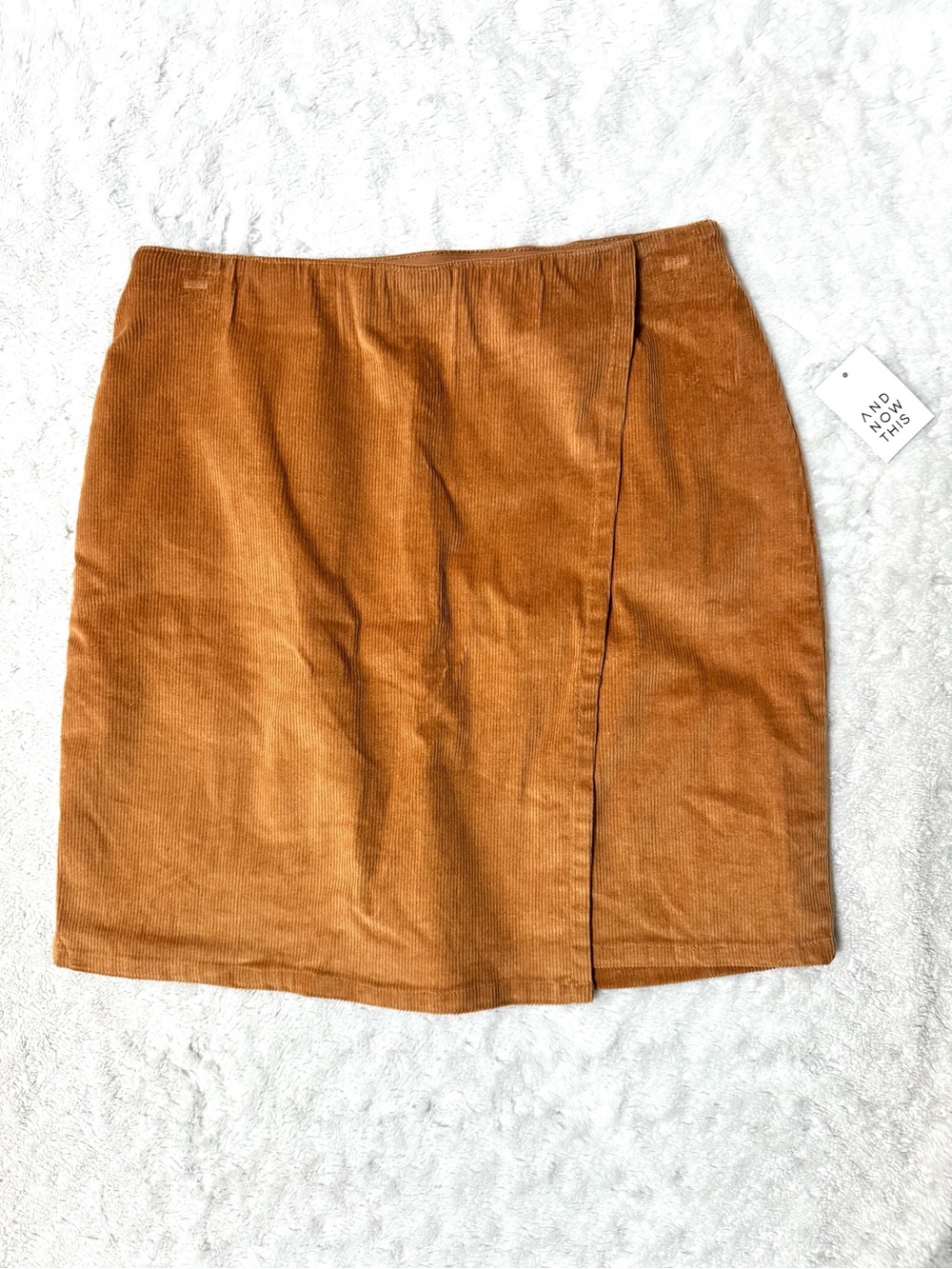 NWT- AND NOW THIS Almond Corduroy Mini Skirt